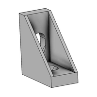 MODULAR SOLUTIONS GUSSET BRACKET 18.5MM X 45MM WITH STAINLESS STEEL HARDWARE REINFORCEMENT ANGLE